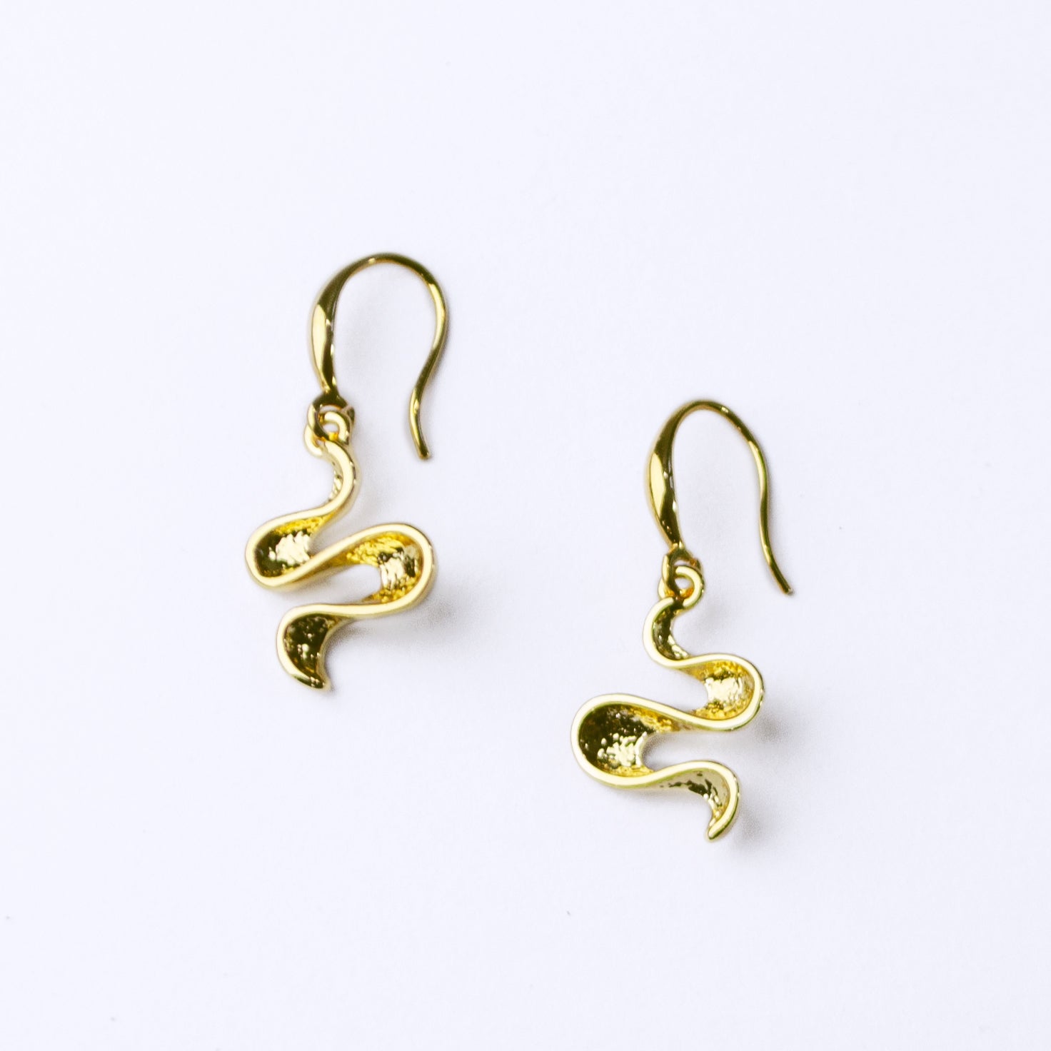 Boho Shifting Waves Dangle Earrings, Abstract Ocean Wave Minimalist Drop Earrings, Mother's Day Gift for Her, Available in Gold, Silver, Rose Gold