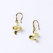 Boho Shifting Waves Dangle Earrings, Abstract Ocean Wave Minimalist Drop Earrings, Mother's Day Gift for Her, Available in Gold, Silver, Rose Gold