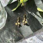 Boho Shifting Waves Dangle Earrings, Abstract Ocean Wave Minimalist Drop Earrings, Mother's Day Gift for Her, Available in Gold, Silver, Rose Gold