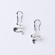 Boho Shifting Waves Dangle Earrings, Abstract Ocean Wave Minimalist Drop Earrings, Mother's Day Gift for Her, Available in Gold, Silver, Rose Gold