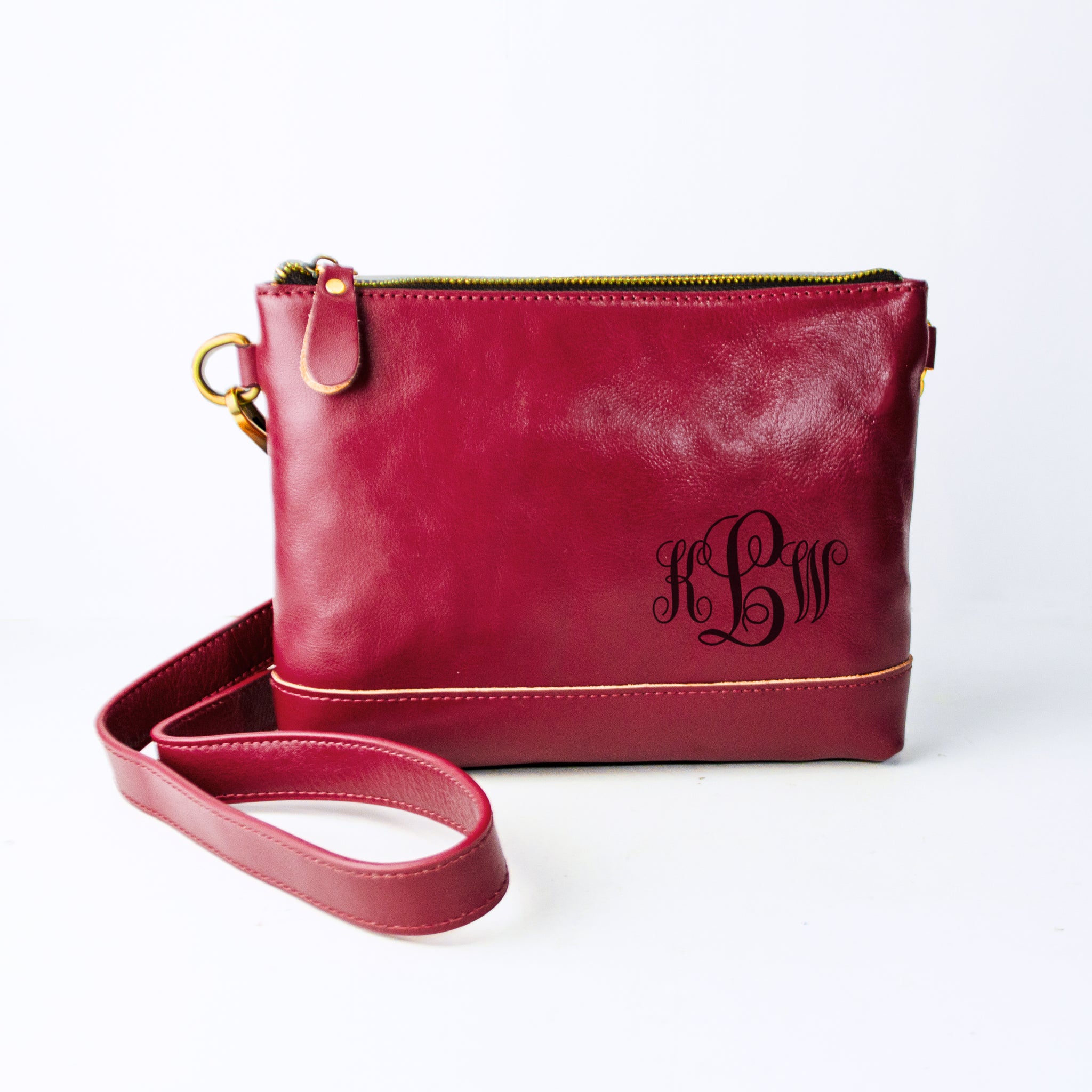 Monogrammed leather crossbody purse 2025