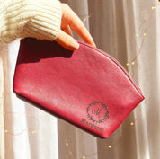 100% Genuine Leather Makeup Bag for Women, Small Cosmetic Bag for Travel, Personalized Bridesmaid Gift Bags