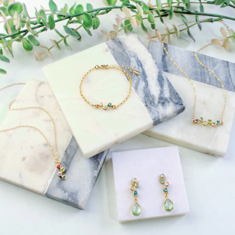 Multiple birthstone earrings hotsell