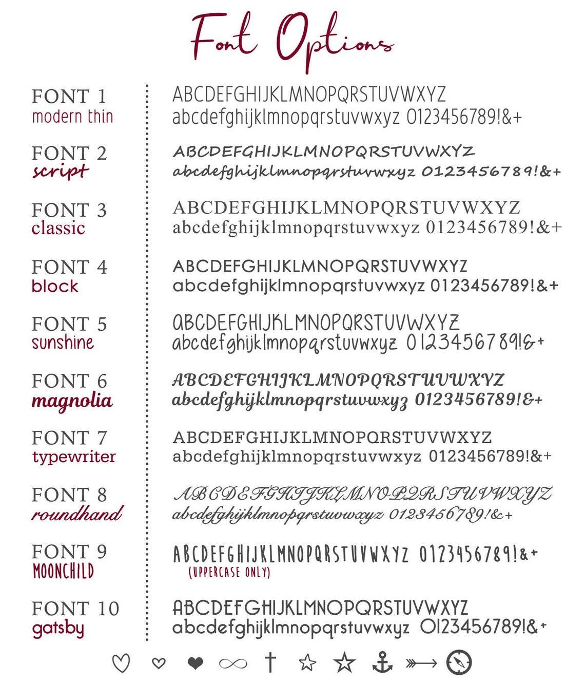 Choose from our variety of font options to engrave the back of this disc with a special name, date phrase or quote.