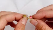 Custom Birthstone Adjustable Ring - Mom of Three Kids