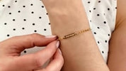 Tiny Bar bracelet, Monogrammed Minimalist Bracelet
