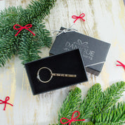 Valentine's Day Gift Christmas Gift For Him or Her or Them Black Gift Box Keychain Gift Wrapping Holiday Present Personalized Keychain