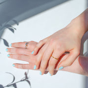 Tiny Stacking Mother's Birthstone Cabochon Rings