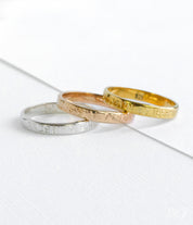 3 Metal Colors Silver Rose Gold Yellow Gold Metal Ring Bands
