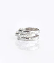 3mm ring band personalized with kids names sterling silver