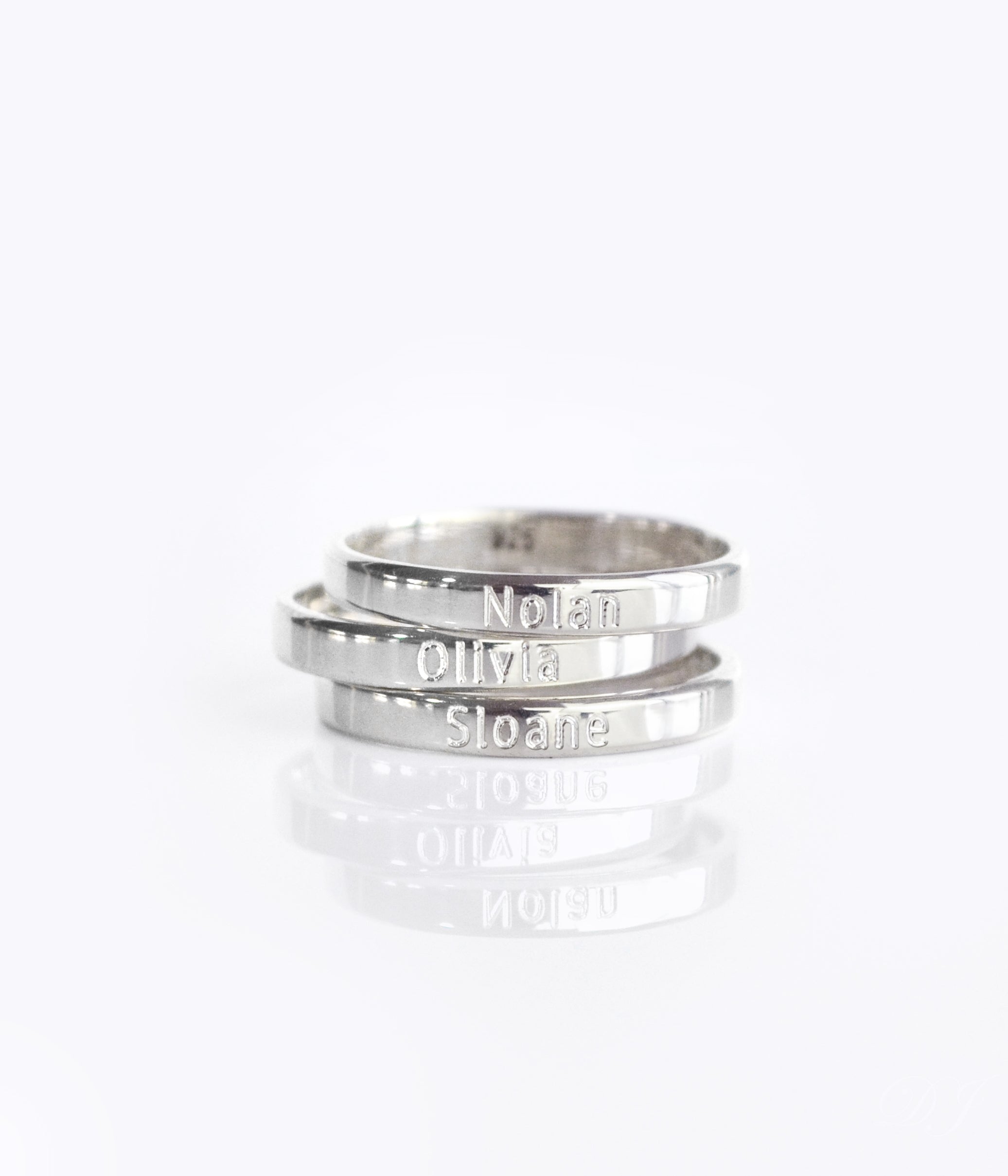 Custom unisex Promise Ring Gift for Couples Silver Gold Rose Gold Sterling Silver