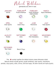 Tiny Birthstone Vertical Bar Necklace with Mother Stone