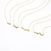 Cherished Connections Birthstone and Initial Necklace Horizontal Connector Pendant