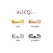 Personalized Thin Leather or Cork Cuff Bracelet