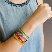Personalized Thin Leather or Cork Cuff Bracelet