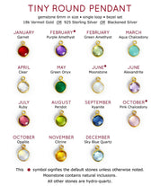 Tiny 6mm round stones include garnet, purple amethyst, green amethyst, aqua chalcedony, clear, green onyx, moonstone, alexandrite, ruby, peridot, kyanite, pink chalcedony, opalite, citrine and sky blue quartz