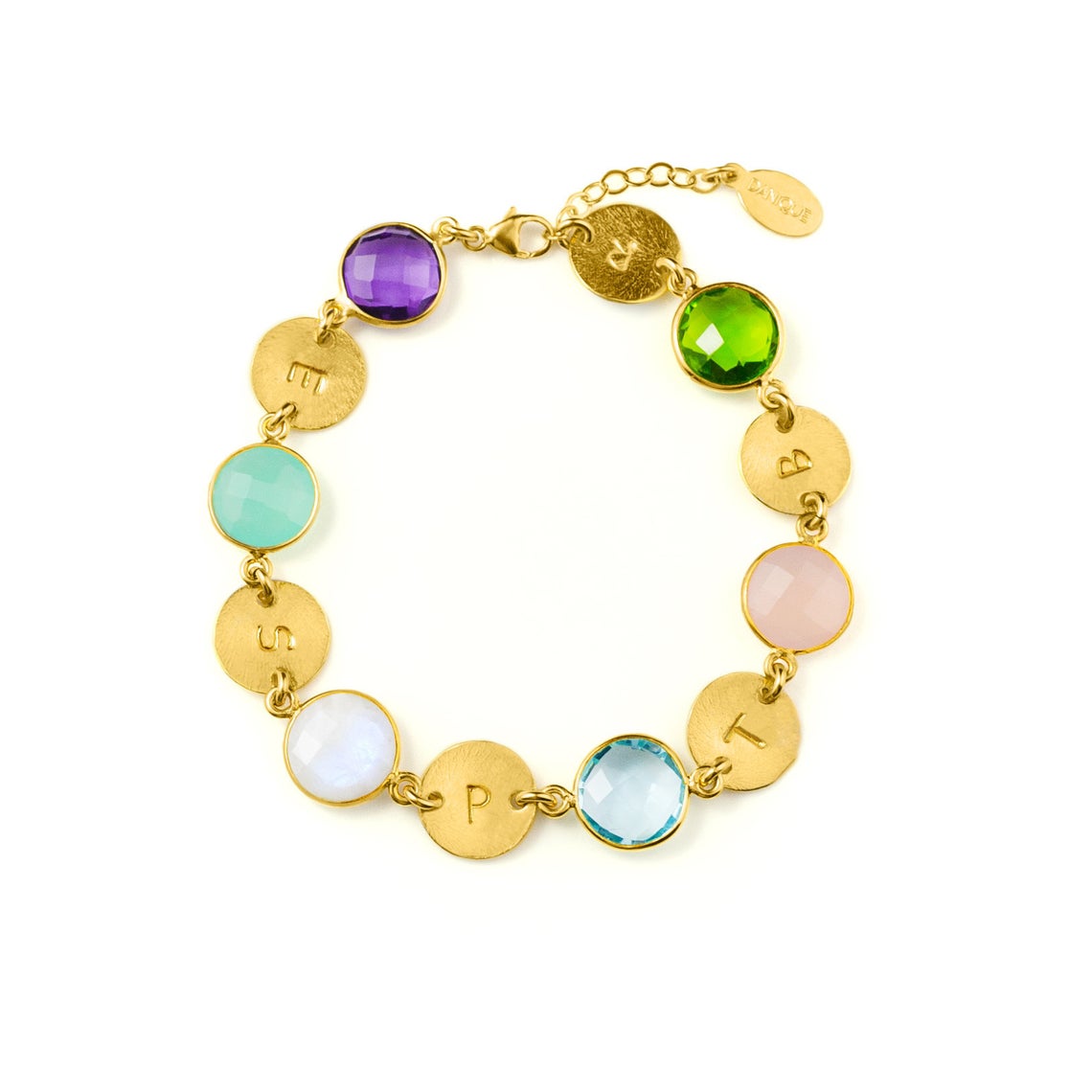 Personalized discount gemstone bracelet