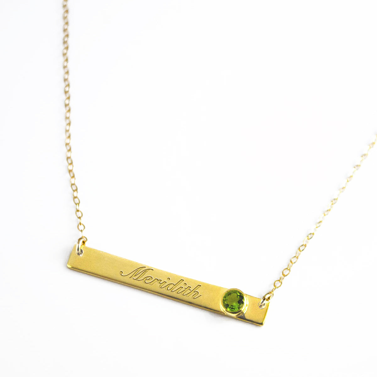 Personalised 9ct Gold Family Birthstone Bar Necklace By Buff Jewellery |  notonthehighstreet.com