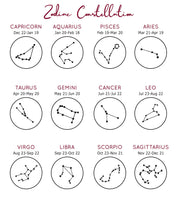 This zodiac themed necklace is carefully engraved with your choice of constellation, and can be engraved with initials on the back as well. Capricorn, Aquarius, Pisces, Aries, Taurus, Gemini, Cancer, Leo, Virgo, Libra, Scorpio, and Sagittarius can be represented 
