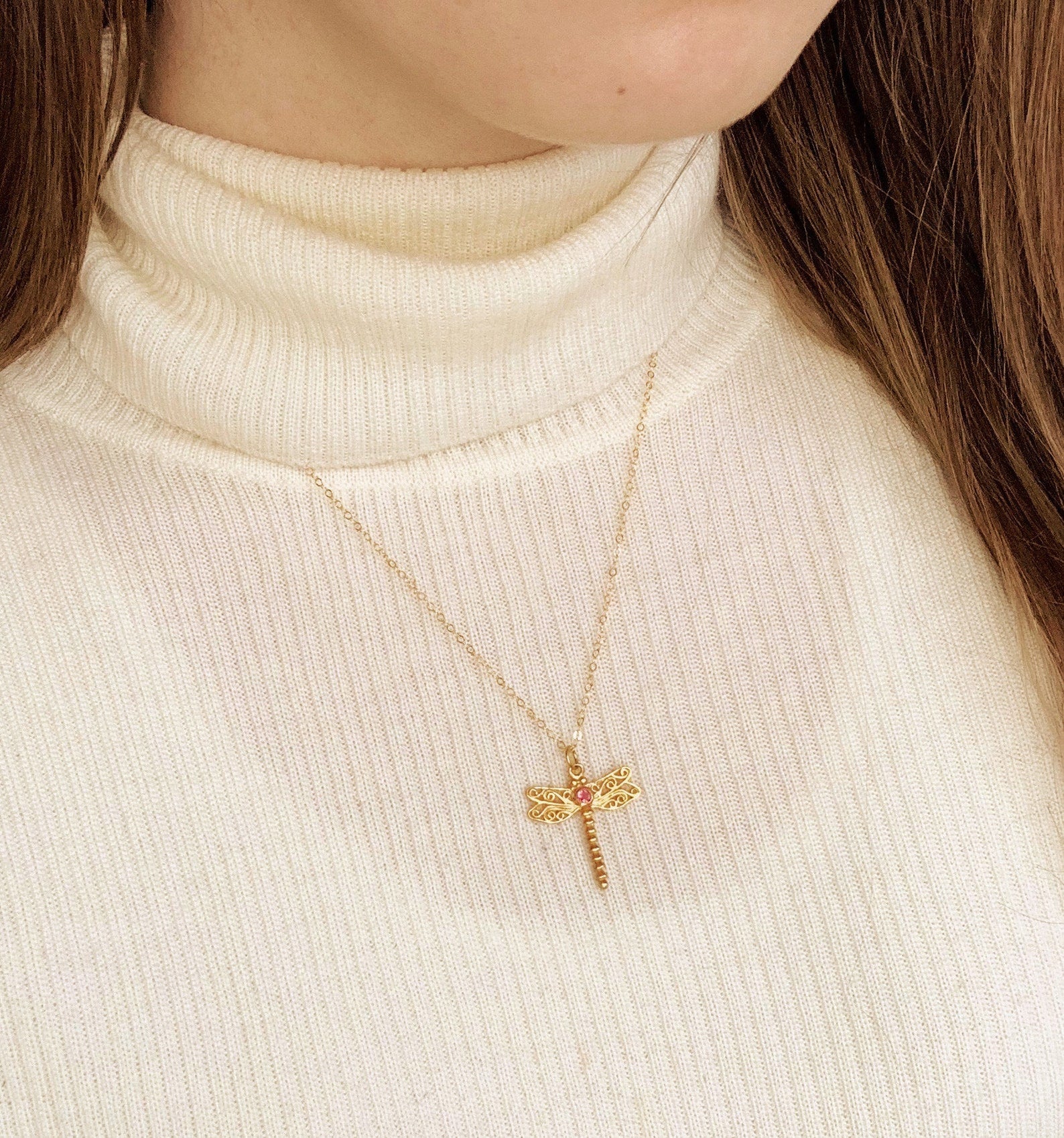 Dragonfly necklace online with birthstones