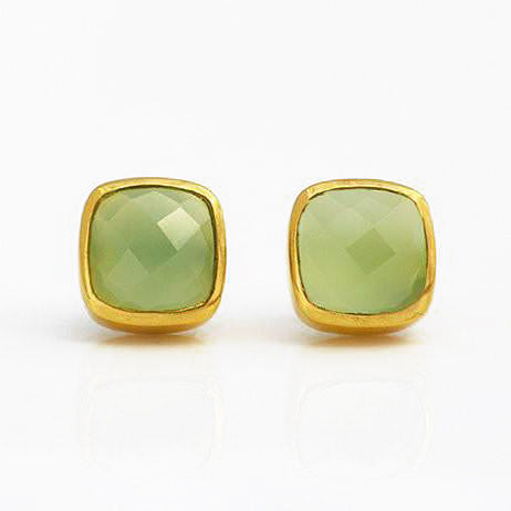 Gold Finish Multi-Colored Semi-Precious Stone Stud Earrings In Sterling  Silver Design by Aaharya at Pernia's Pop Up Shop 2024