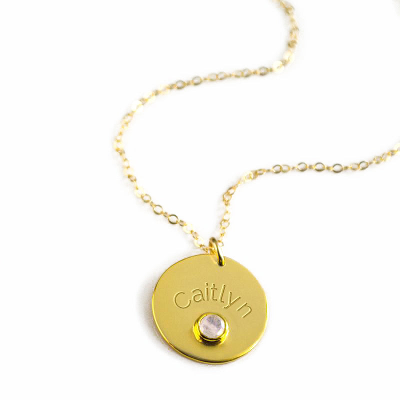 JuneEngravedDiskPendantNecklaceRainbowMoonstoneGemstoneJewelryForHerGoldorSilver.jpg