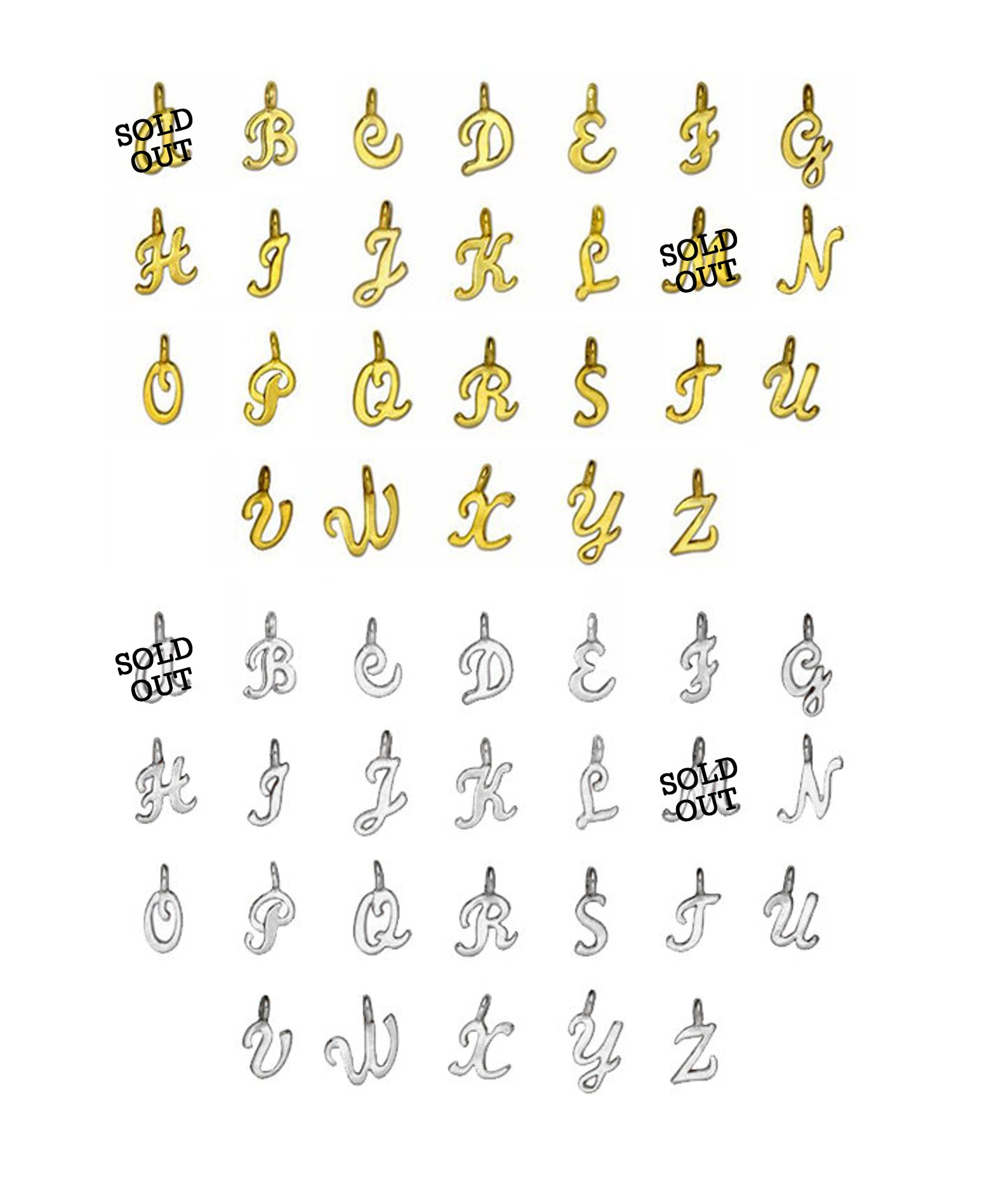 Letter Charm Pendant