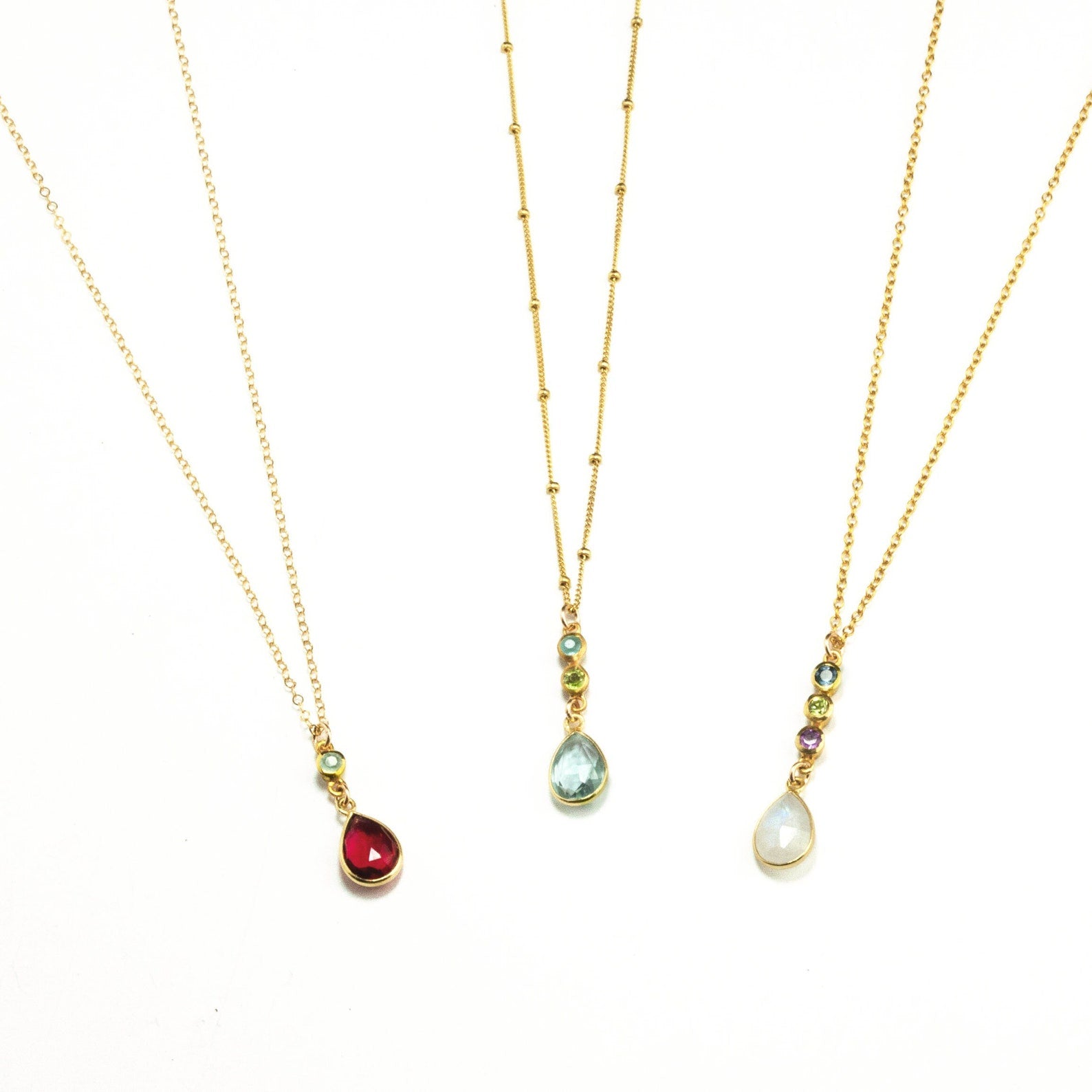 Tiny Birthstone Necklace - Family Birthstone Necklace Gold – Love, Lily and  Chloe