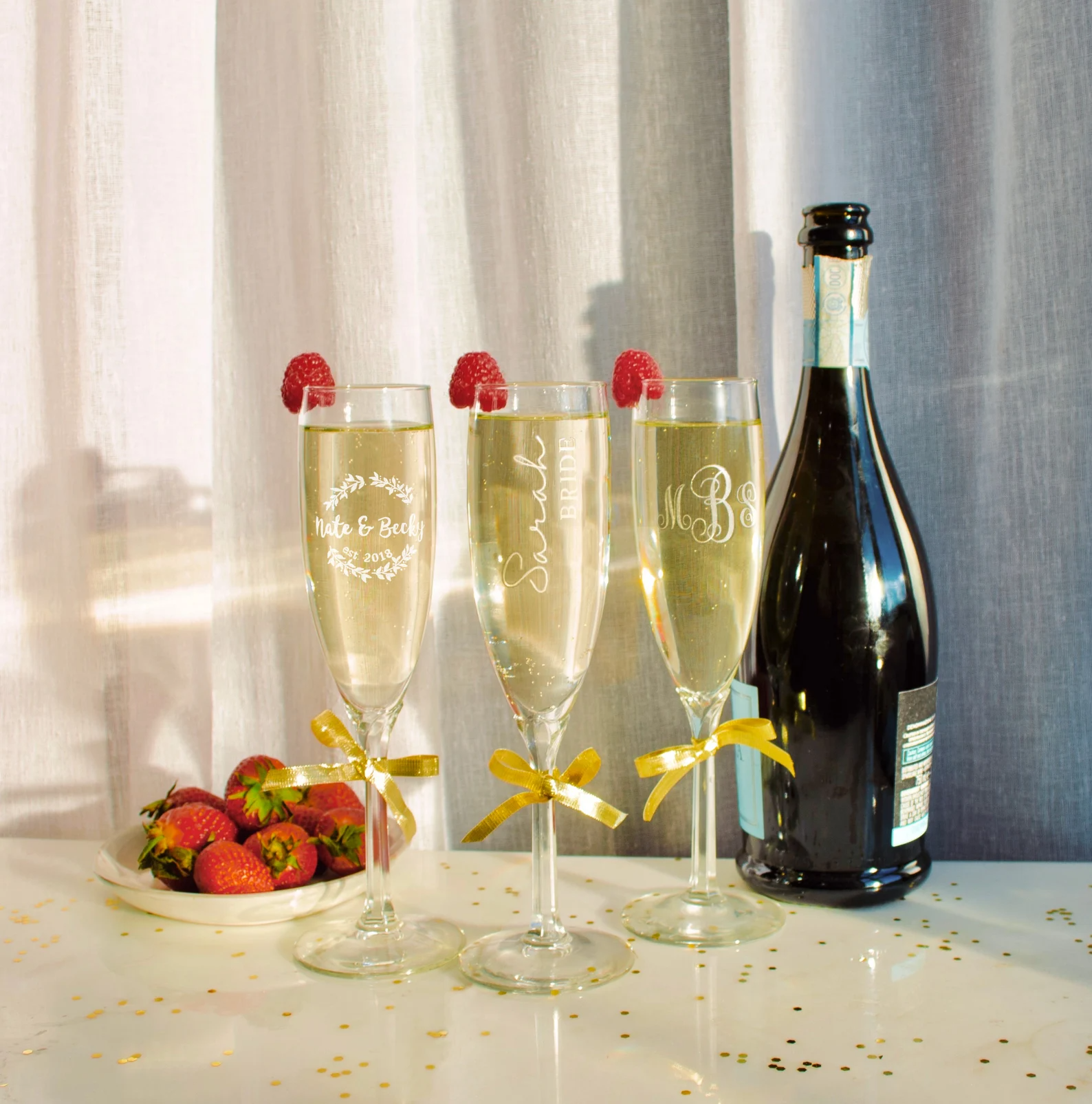 Personalized Champagne Flute Danique Jewelry