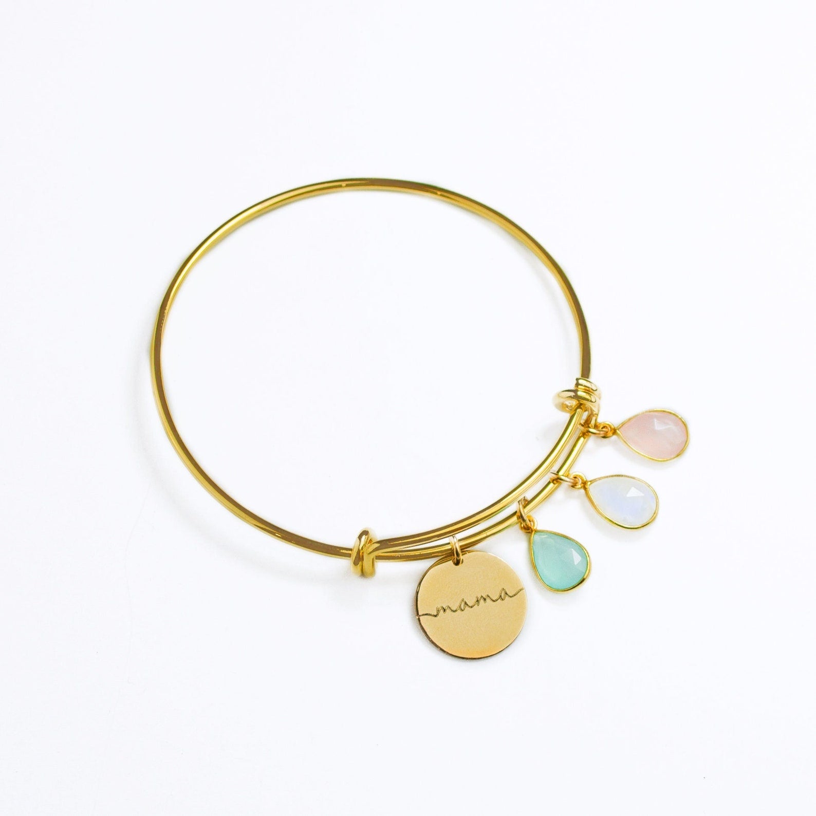 PersonalizedMothersBraceletwithBirthstoneCharmsandMamaDiscCharm_GrandmaCharmBanglewithKidsandGrandchildren_GiftforMom.jpg