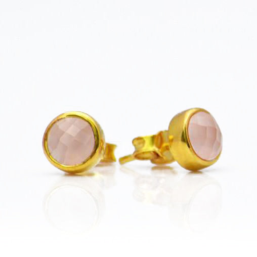 PinkChalcedonySmallRoundBezelSetStudEarrings-OctoberBirthstoneEarrings.jpg