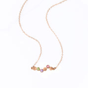 Cherished Connections Birthstone and Initial Necklace Horizontal Connector Pendant