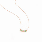 Custom Multi-Birthstone Horizontal Bar Necklace