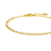 Simple Rolo Chain Bracelet in Gold, Rose Gold, or Silver