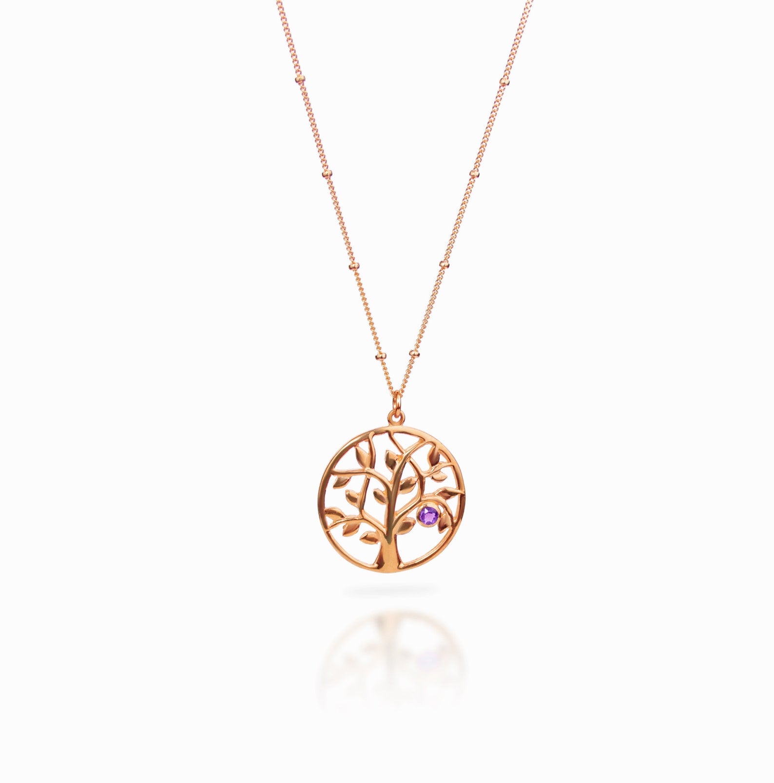 Custom Family Tree Birthstone Pendant Necklace, Sterling Silver, Gold Vermeil, Rose Gold Filled, Tree of Life Christmas Gift for Grandma, Mom, Nana