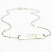 Fearless Necklace - Silver, Gold or Rose Gold Bar Necklace