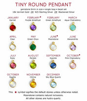 Mom Word Necklace with Tiny Kid's Birthstone Pendants