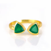 Green Onyx triangle ring, adjustable Green Onyx ring, double triangle Green Onyx, personalized Green Onyx jewelry, sterling silver Green Onyx ring, gold Green Onyx ring, rose gold Green Onyx ring, unique Green Onyx gemstone, custom triangle-cut Green Onyx, elegant green gemstone ring, bespoke Green Onyx jewelry, chic Green Onyx accessory, Green Onyx stacking ring, adjustable gemstone ring, trendy triangle ring, custom Green Onyx gift, unique birthstone ring, Green Onyx jewelry, vibrant gemstone ring