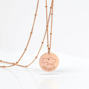 Personalized Pray for Ukraine Disc Pendant Necklace