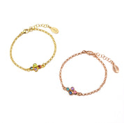 Tiny Birthstone Cluster Bracelet : Available in All Birthstones