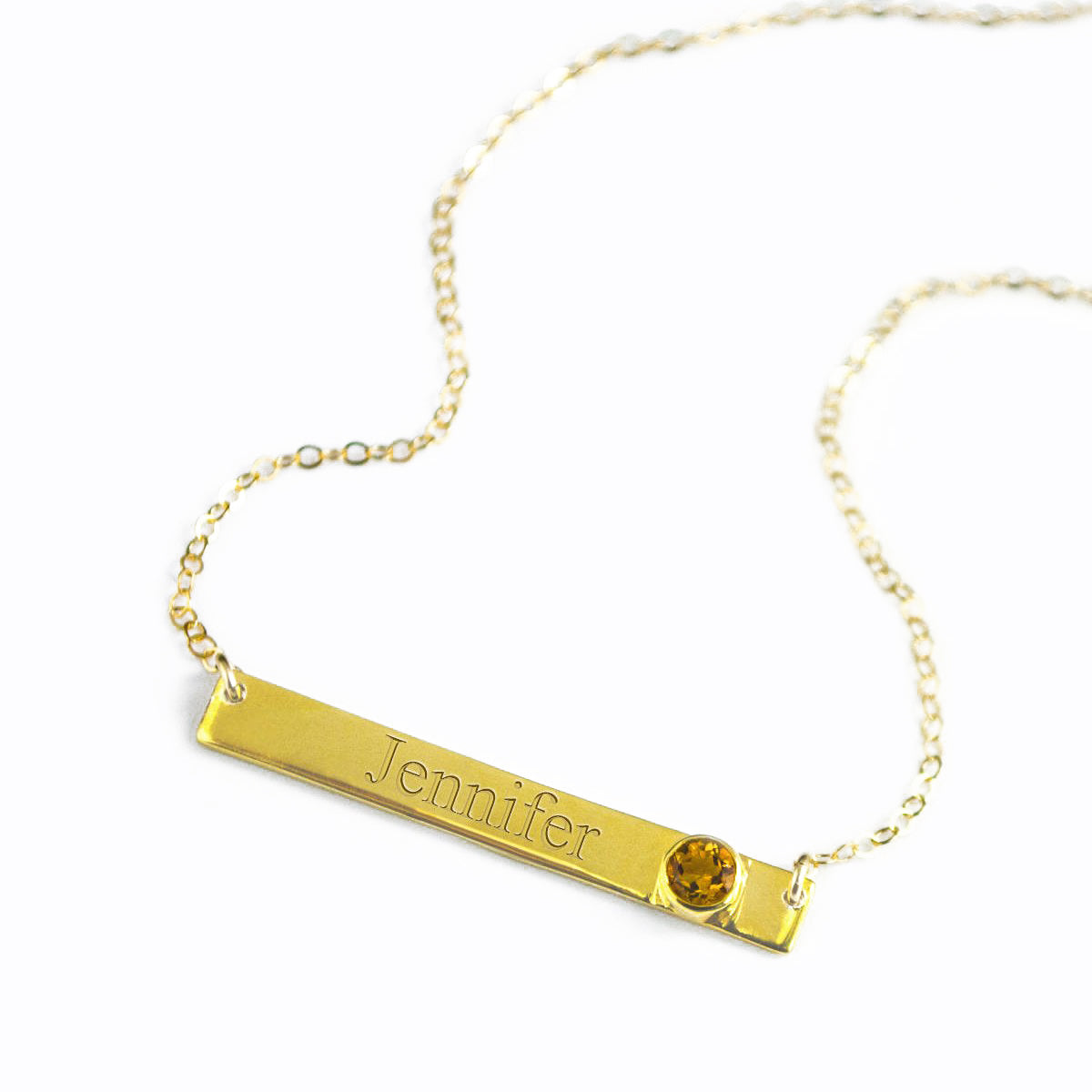 YellowTopazAlternativeNovemberCustomBarNecklacewithBezelSetCitrineBirthstoneVermeilGoldorSterlingSilver.jpg