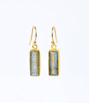 Labradorite Bar Drop Earrings, Adira Series