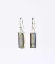 Labradorite Bar Drop Earrings, Adira Series