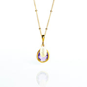 June Birthstone & Name Necklace : Alexandrite