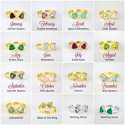 All birth months available. Customizable birthstone ring, adjustable triangle bow tie ring, personalized gemstone jewelry, sterling silver triangle ring, gold bow tie ring, rose gold triangle ring, mix-and-match birthstones, unique double triangle ring, adjustable gemstone ring, custom bow tie jewelry, bespoke birthstone ring, chic triangle-cut ring, elegant birthstone ring, unique gemstone gift, customizable stacking ring, triangle gemstone jewelry, trendy bow tie ring, personalized birthstone gift