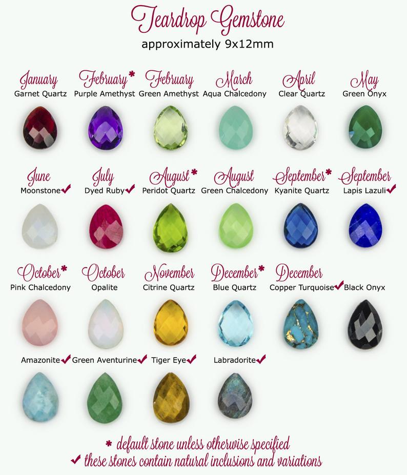 June Birthstone Color Chart