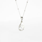 April Birthstone & Name Necklace | Clear Quartz, Personalized Birthday Gift for Women, Sterling Silver or Gold Filled, Meaningful Jewelry Gift for Her
