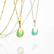 March Birthstone Necklace : Aqua Chalcedony