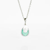 March Birthstone Necklace : Aqua Chalcedony