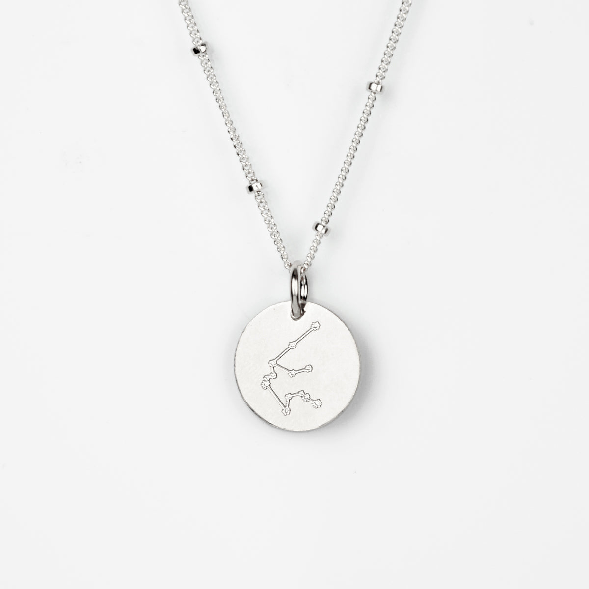 Single silver satellite aquarius zodiac constellation symbol shown
